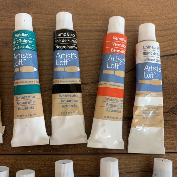 The Fine touch Gouache 12 tubes & Artists Loft Watercolor 13 Acrylic 2 New/ Used - Picture 5 of 6